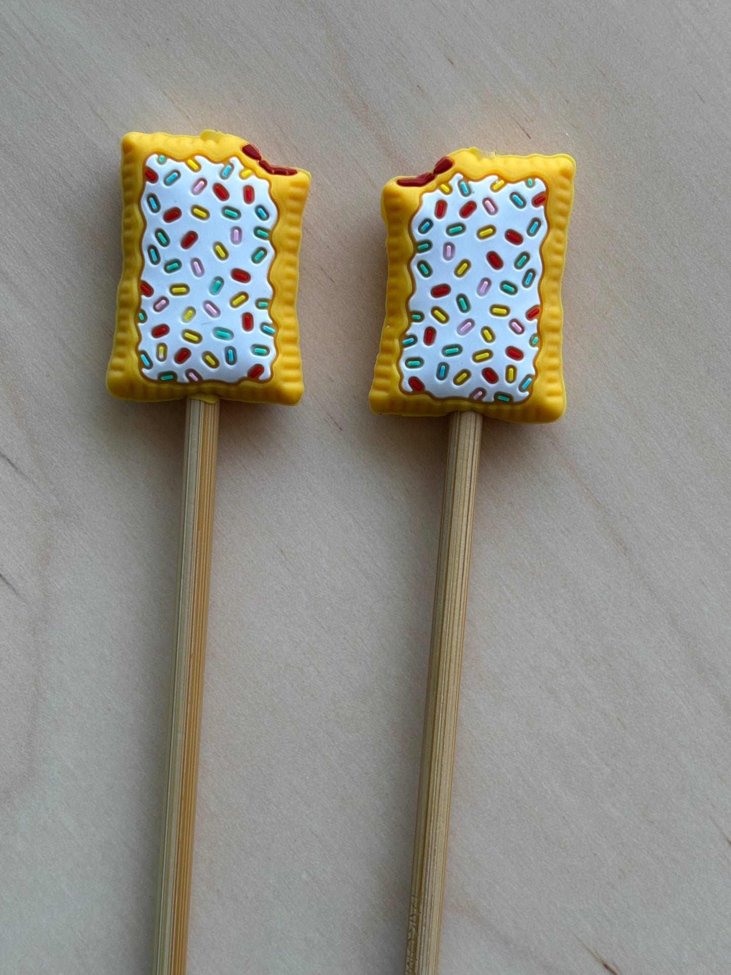 Toaster PopTarts - Knitting Needle Point Protectors: Pink