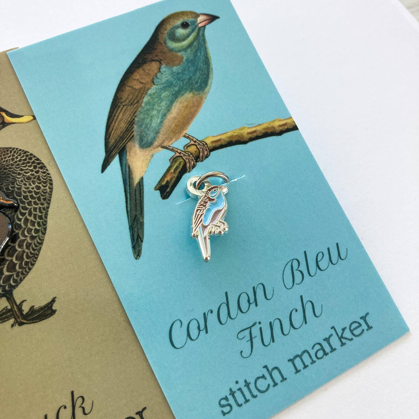 Bird stitch markers for knitters singles, Aviary singles: Round Goldfinch